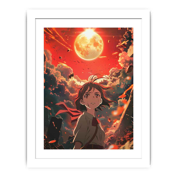 Anime Girl  Art 3 framed Print