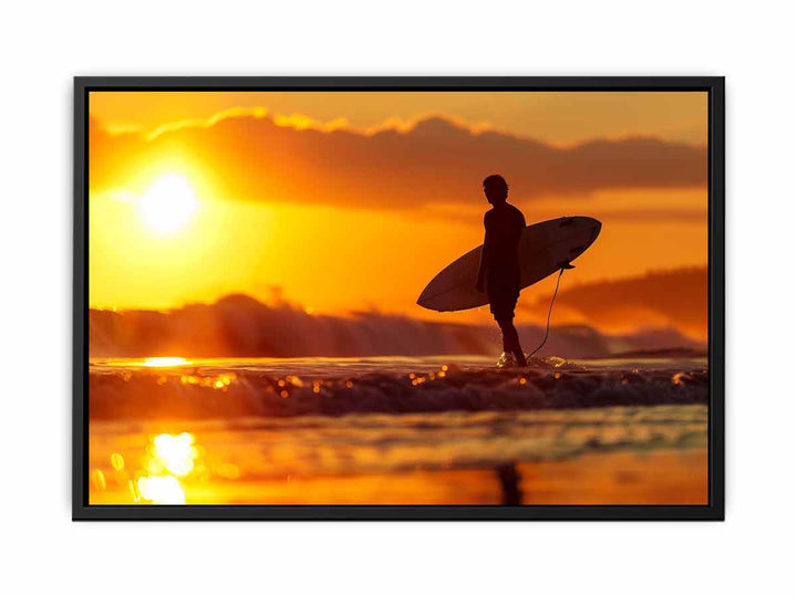 Surfer in the Sun Art canvas Print