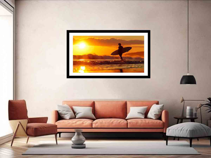 Surfer in the Sun Art Print