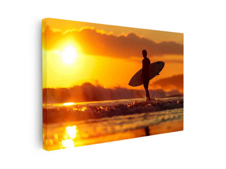 Surfer in the Sun Art canvas Print