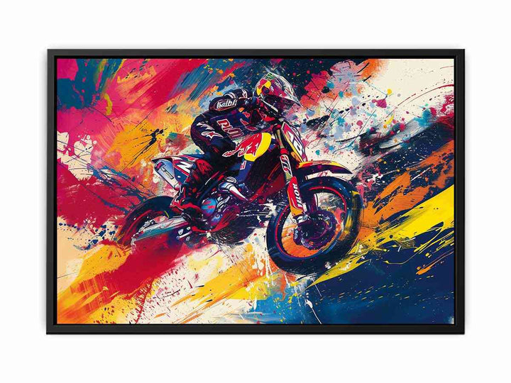 Bike  Rider Art  canvas Print