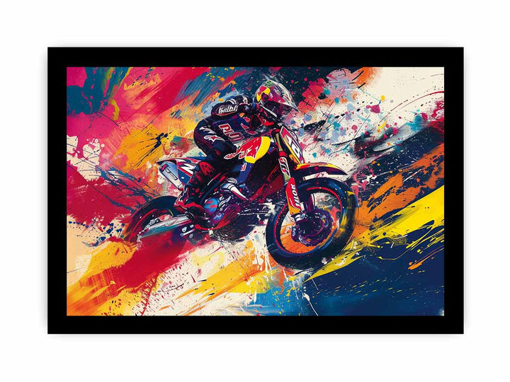 Bike  Rider Art framed Print