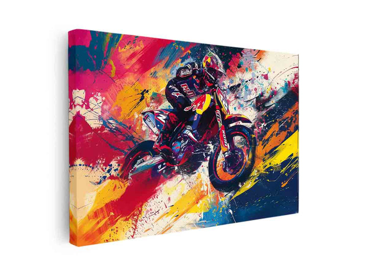 Bike  Rider Art  canvas Print
