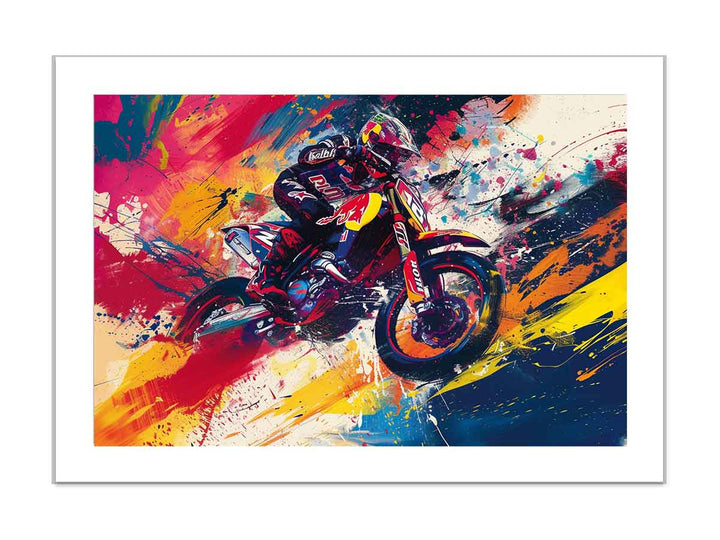Bike  Rider Art framed Print