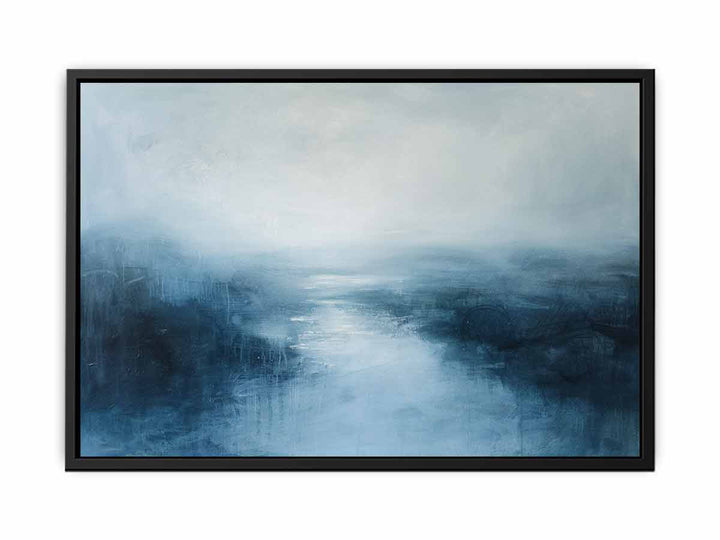 Blue  Abstract river canvas Print