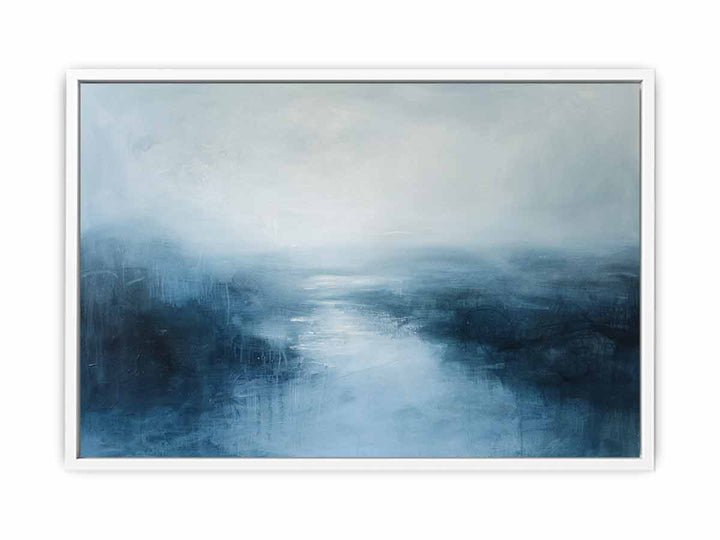 Blue  Abstract river Painting