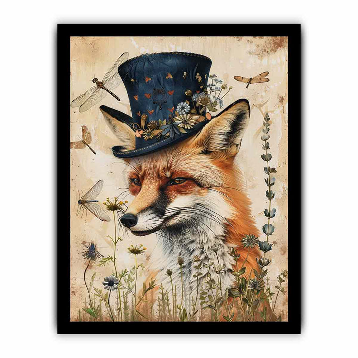 Elegant Fox Art framed Print