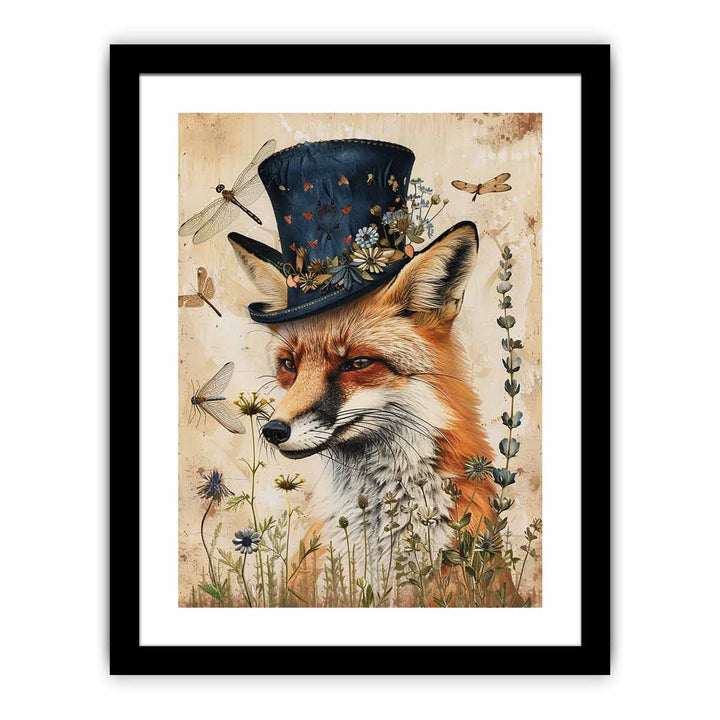 Elegant Fox Art framed Print