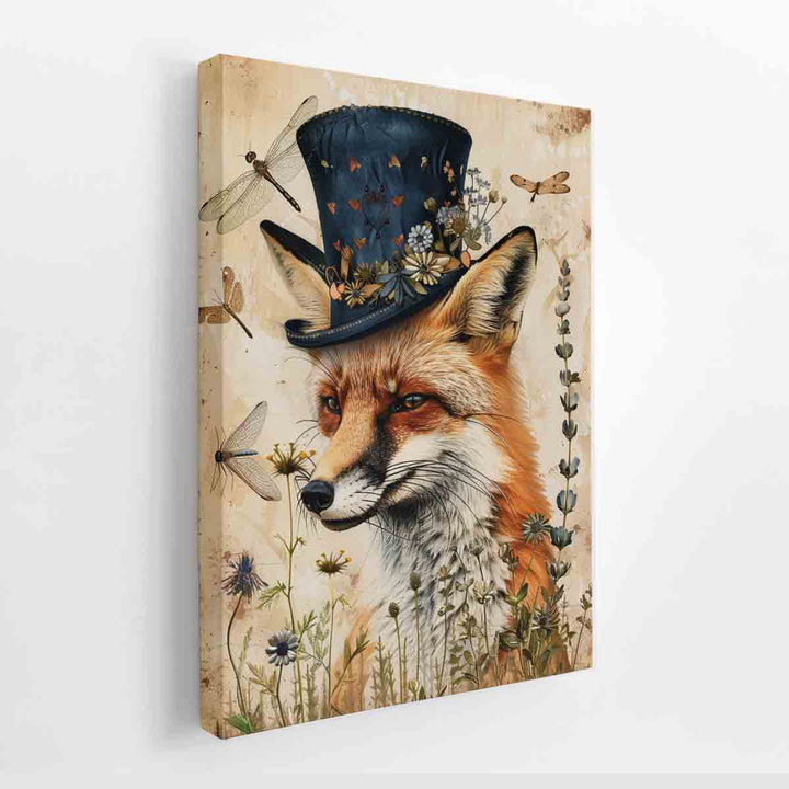 Elegant Fox Art canvas Print