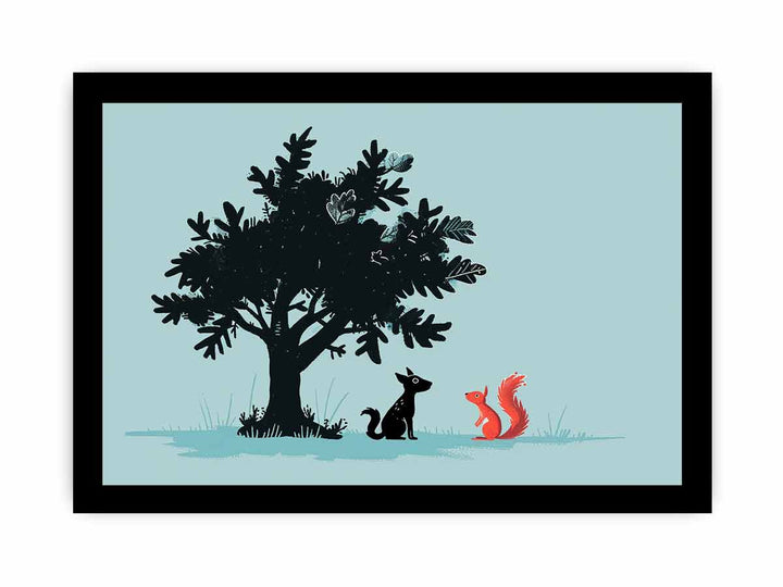 Secret talk  Art framed Print