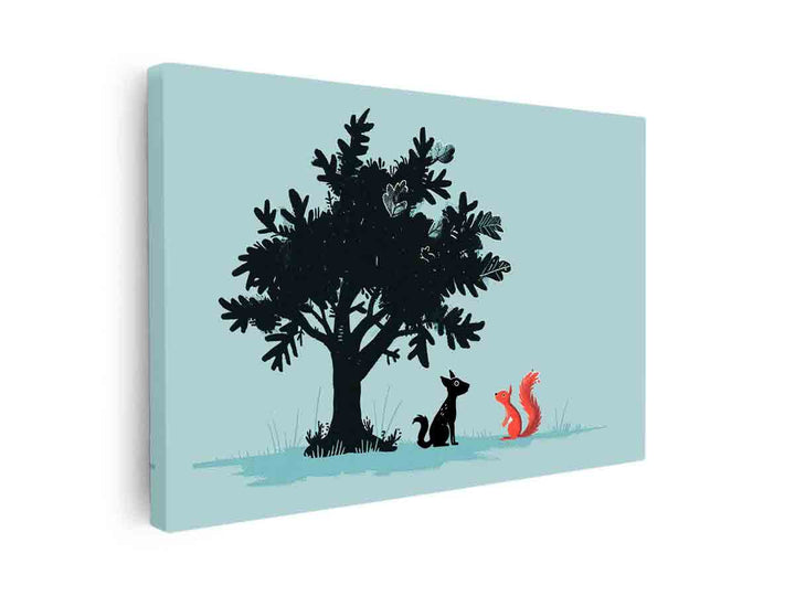 Secret talk  Art canvas Print