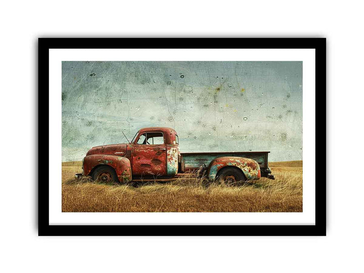 Vinatge Truck Art framed Print