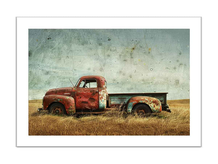 Vinatge Truck Art framed Print