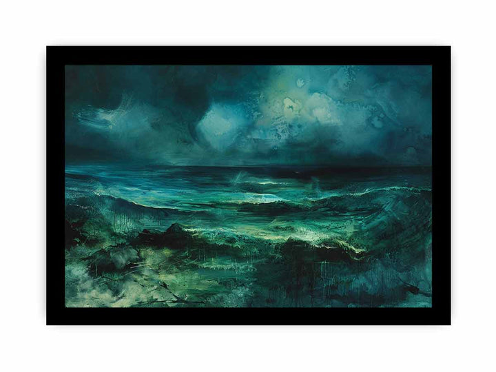 coastal landscape framed Print