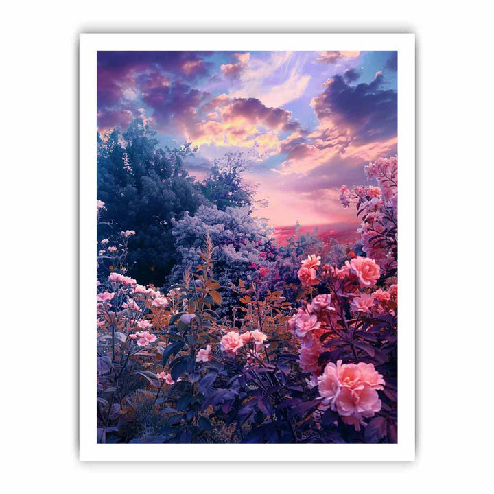 Flowers in bloom framed Print
