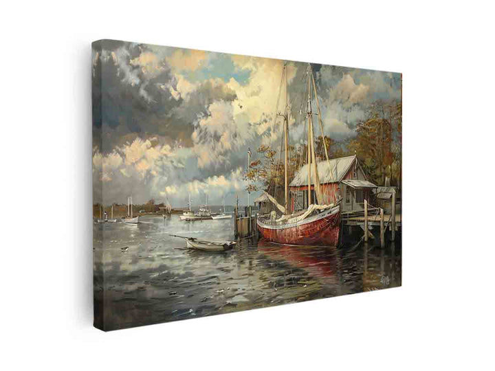 River side Living canvas Print