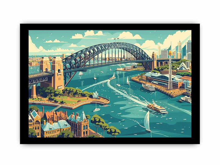 Sydney  Art framed Print