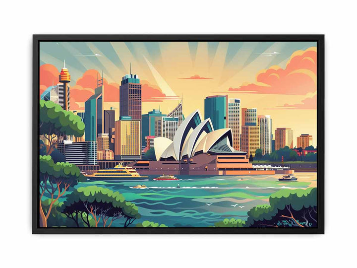 Sydney Framed  Print canvas Print