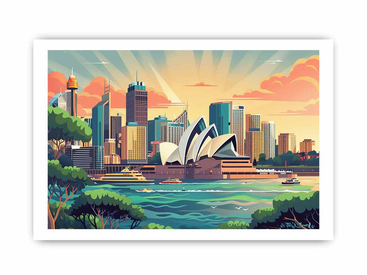 Sydney Framed  Print framed Print
