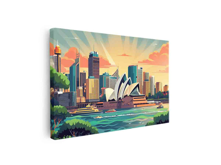 Sydney Framed  Print canvas Print