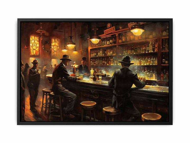Vintage Bar  Painting canvas Print