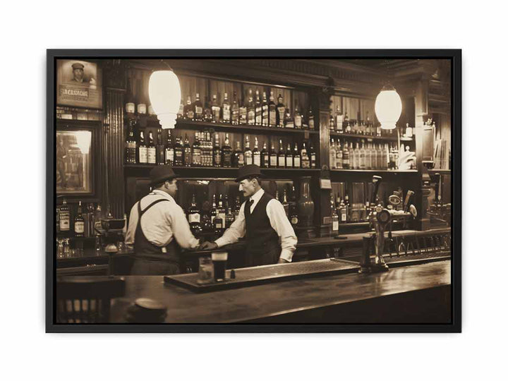 Vintage Bar Art canvas Print