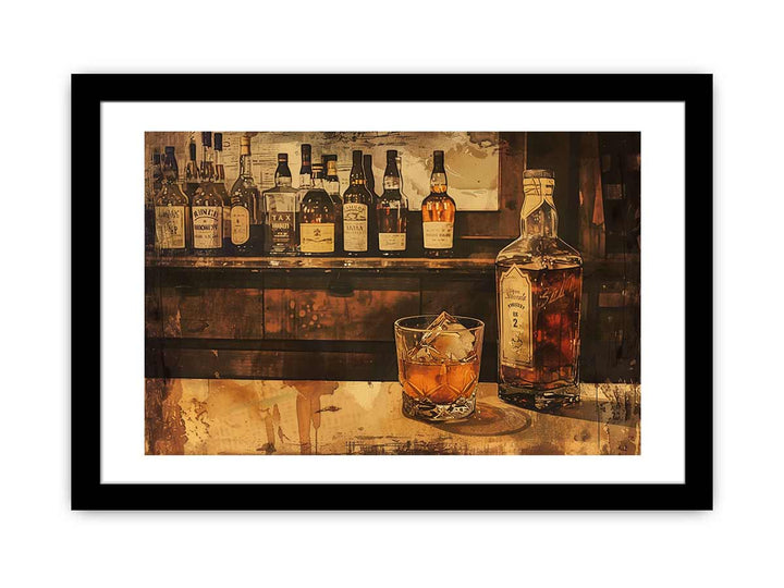 Vintage Whiskey  framed Print