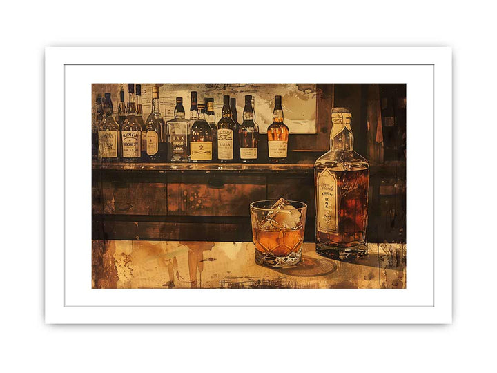 Vintage Whiskey  framed Print