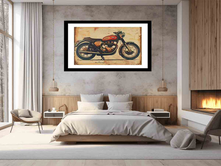 Vintage Motorcyle Art Print