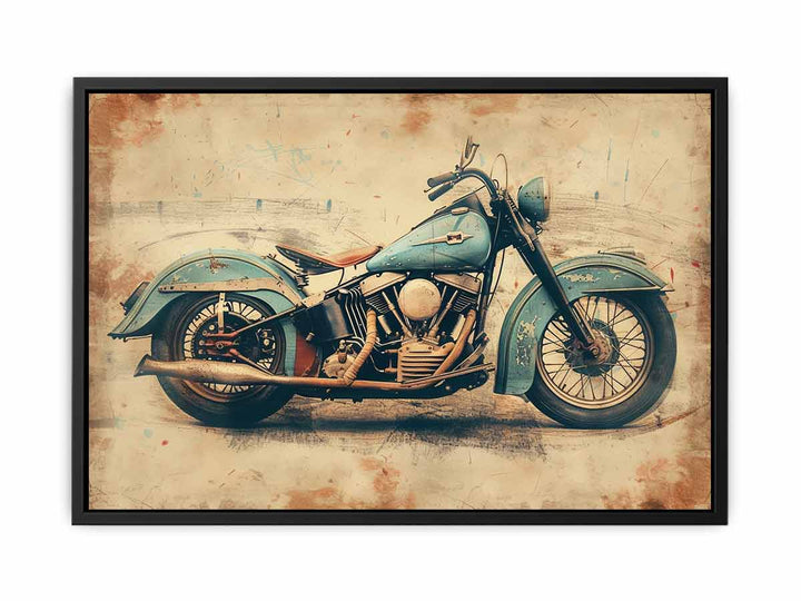 Vintage Motorcyle Print canvas Print