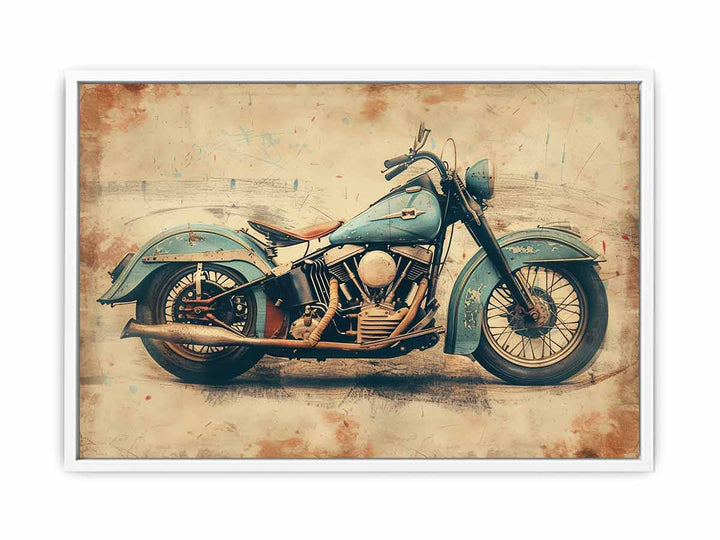 Vintage Motorcyle Print Painting
