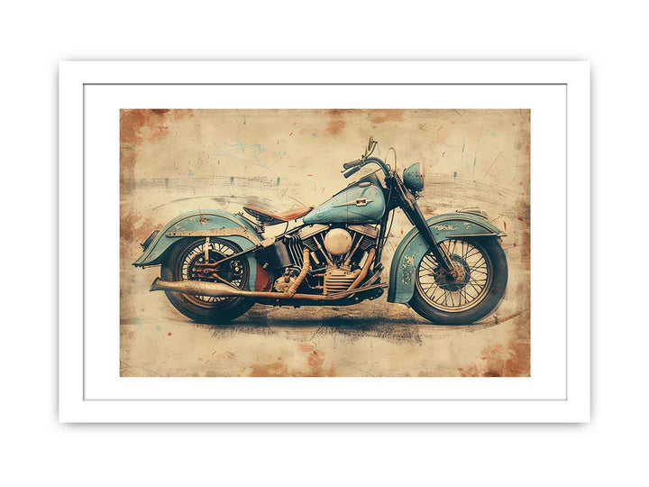 Vintage Motorcyle Print framed Print