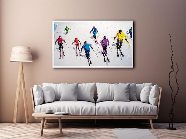 Skiers Canvas Painting 