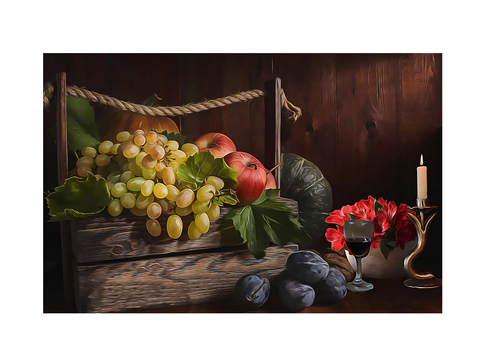 Still Rope Indesign Rope Still Life Painting Art Print. | Canvas Direct