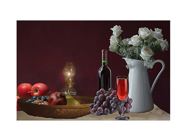 Still Life Wine Painting 4