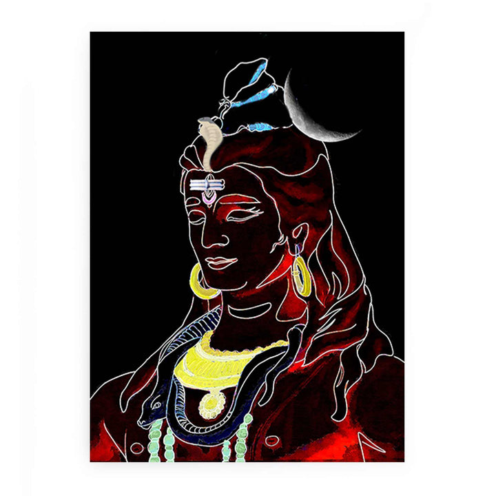 Shiva Glow in Dark Painting