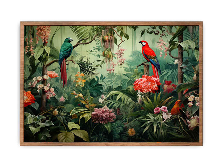  Birds Tropical Art Print   Painting
