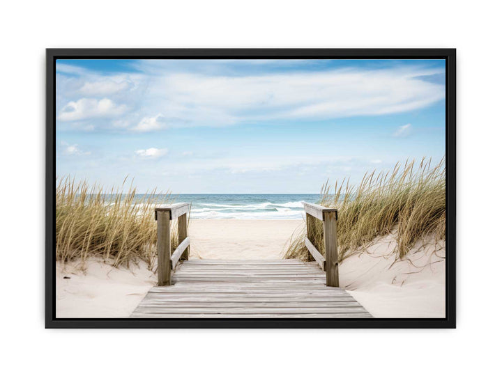 Beach Path Painting  canvas Print