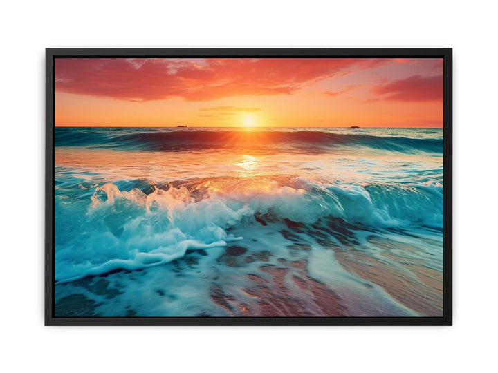Sunrise Beach Painting  canvas Print