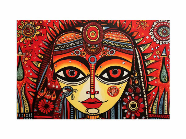 Madhubani Queen Painting 