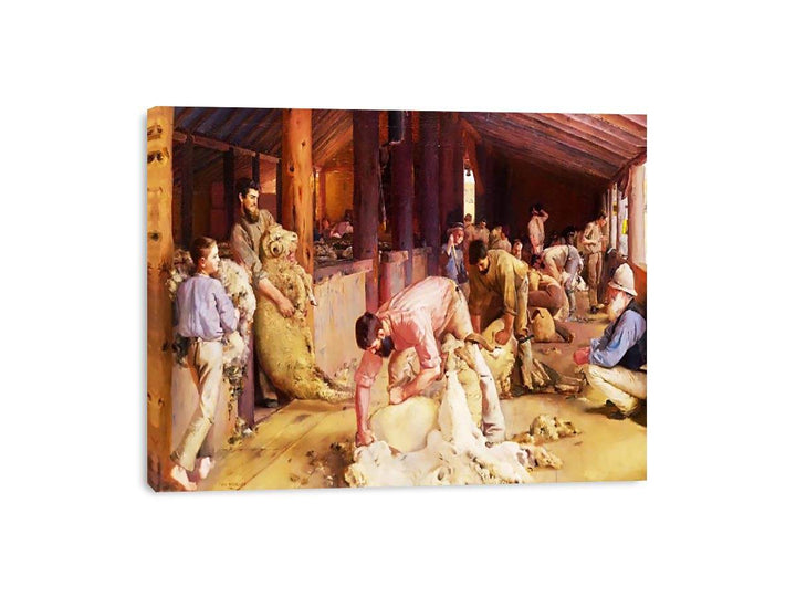Shearing the Rams by Tom Roberts Canvas Print