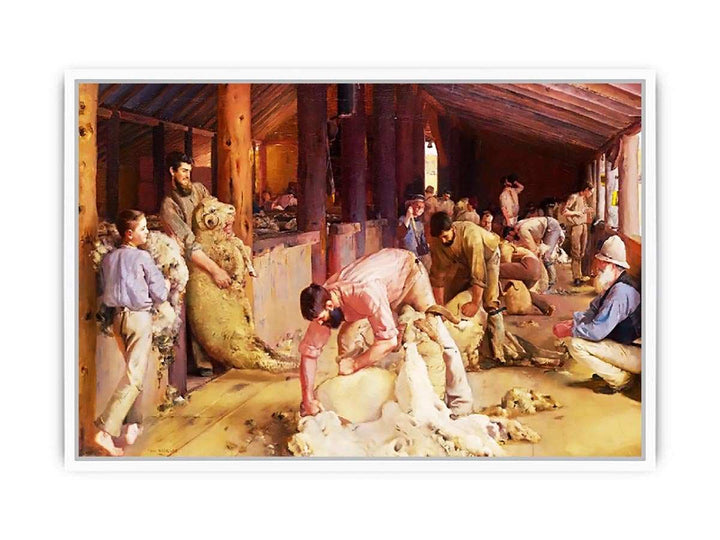 Shearing the Rams by Tom Roberts Framed Print