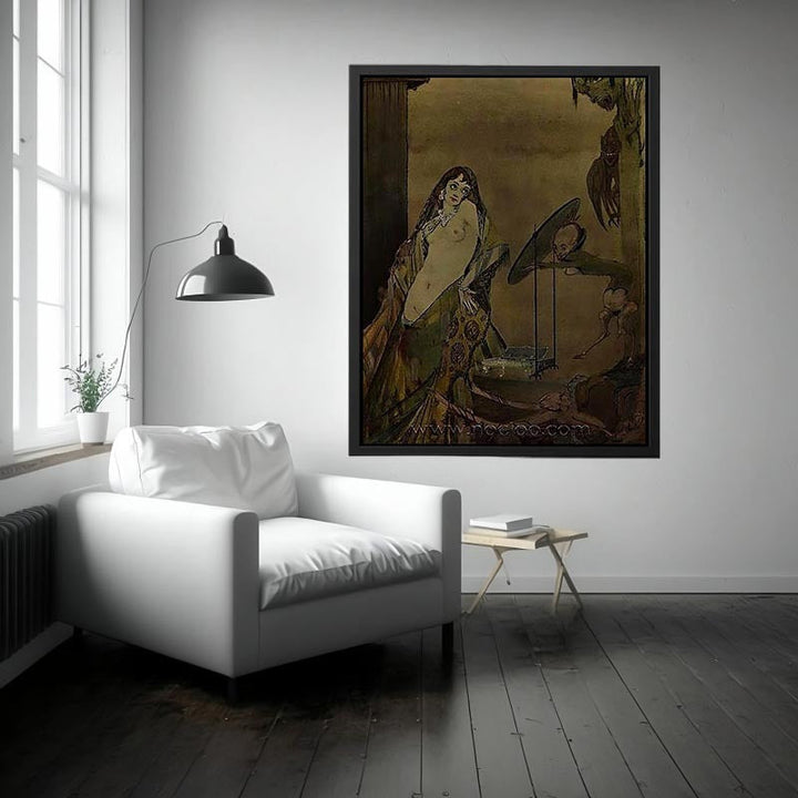 "Drest thus, I seem a different creature", illustration from 'Faust' by Goethe Painting