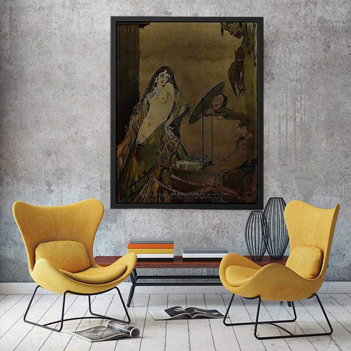 "Drest thus, I seem a different creature", illustration from 'Faust' by Goethe  Painting