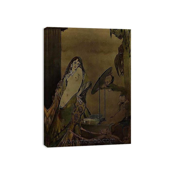 "Drest thus, I seem a different creature", illustration from 'Faust' by Goethe  Painting