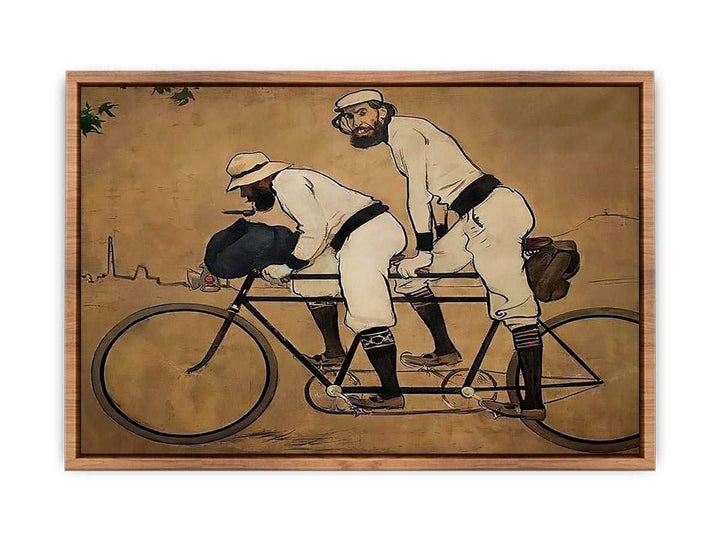 Self Portrait of Casas with Pere Romeu on a Tandem  Poster