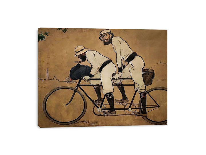 Self Portrait of Casas with Pere Romeu on a Tandem  Painting