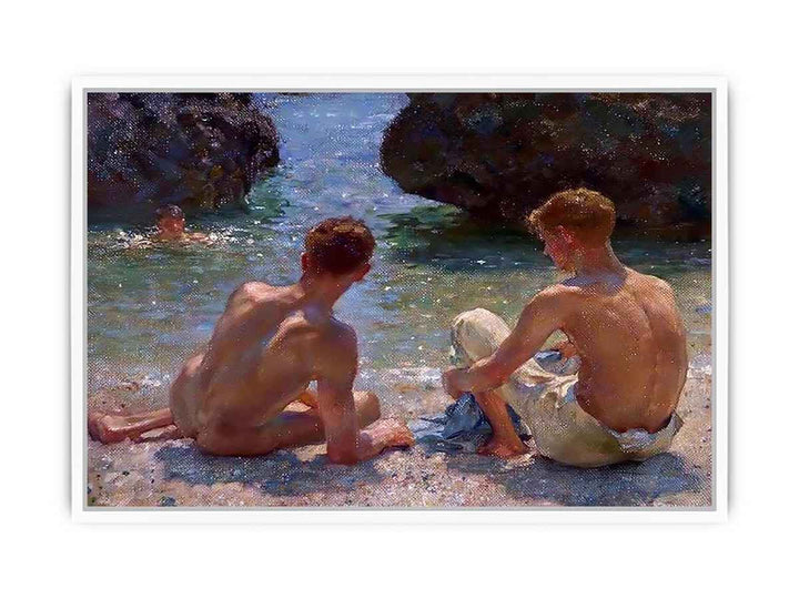 The Critics, by Henry Scott Tuke Framed Print