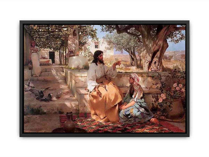 Christ in the House of Martha and Mary Canvas Print