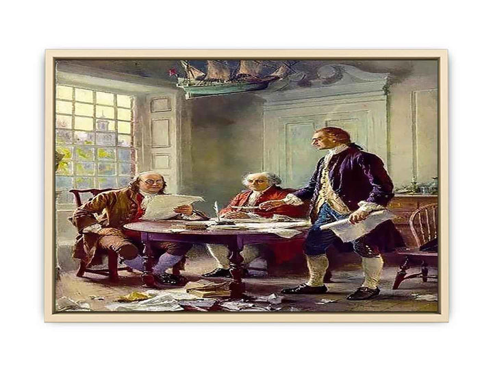 Writing the Declaration of Independence in 1776  Art Print